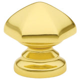 Emtek 86119US3 Hexagon 1-1/8" Solid Brass Cabinet Knob Polished Brass