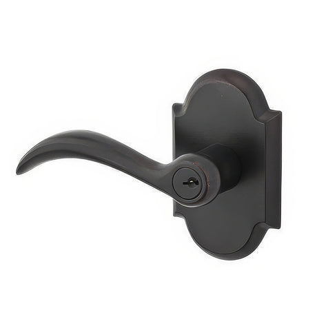 Baldwin ENARCLRAR481 Reserve keyed entry keyed entry door lever in polished brass, additional view