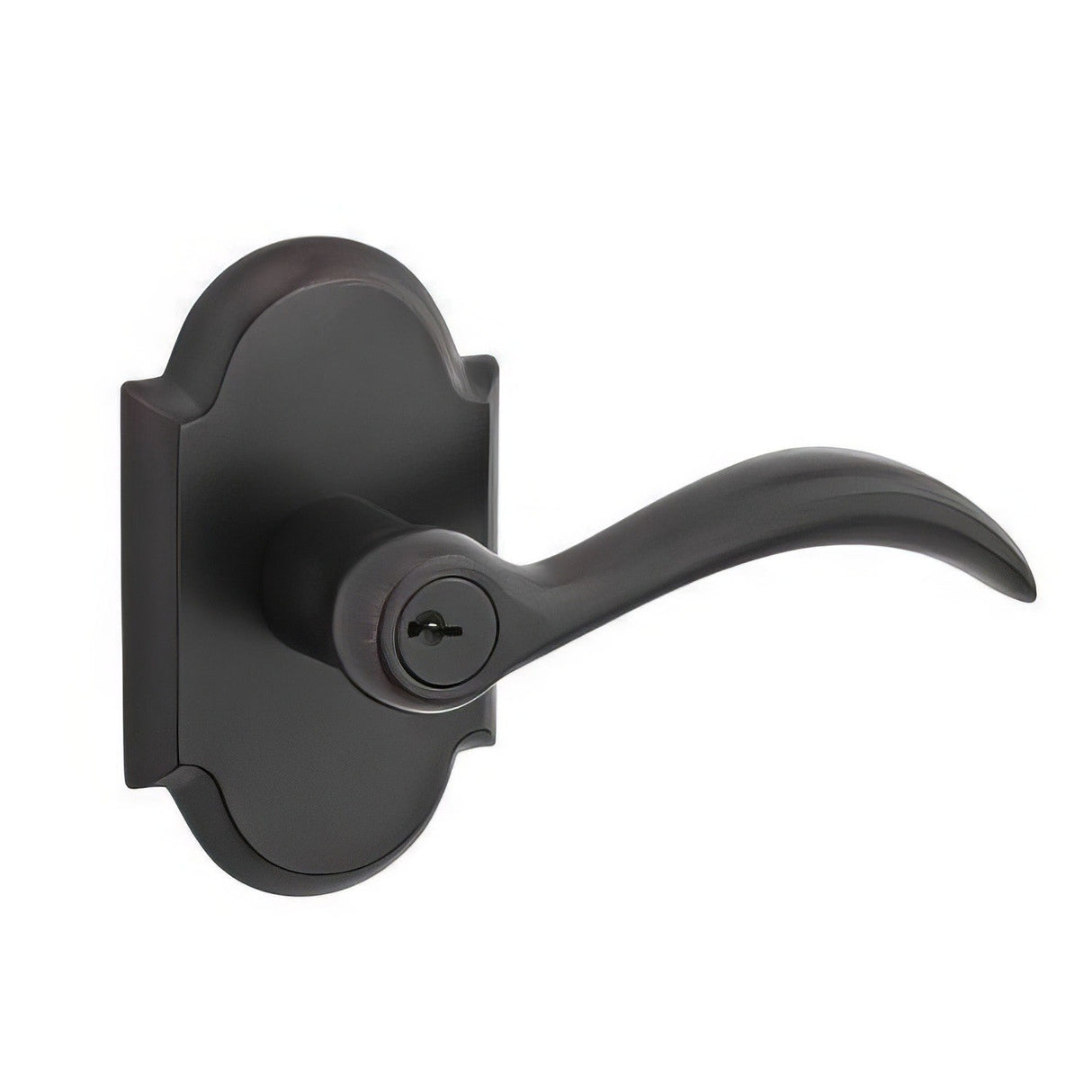 Baldwin ENARCRAR481 dark bronze keyed entry door lever
