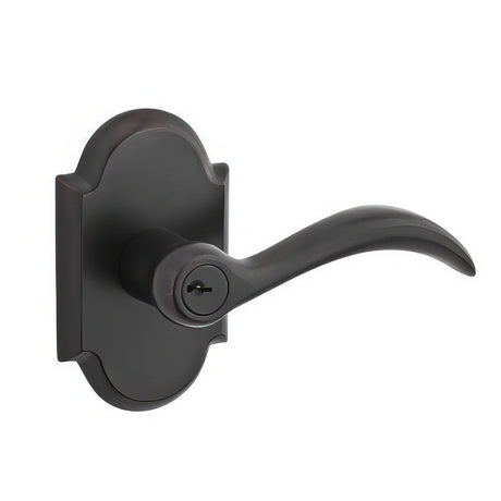 Baldwin ENARCRAR481 dark bronze keyed entry door lever