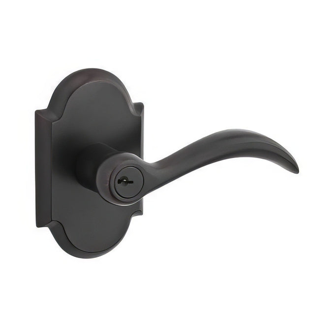 Baldwin Reserve keyed entry keyed entry door lever in polished brass, additional view