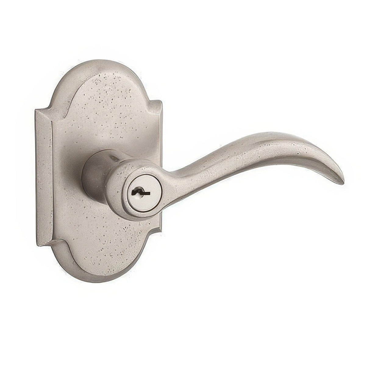 Baldwin ENARCRAR492 white bronze keyed entry door lever