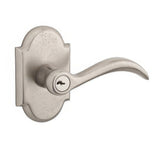 Baldwin ENARCRAR492 white bronze keyed entry door lever