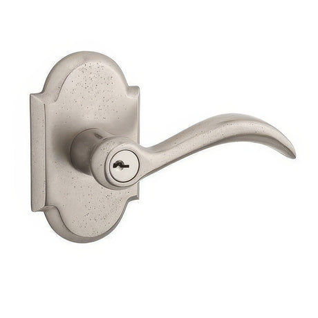 Baldwin ENARCRAR492 white bronze keyed entry door lever