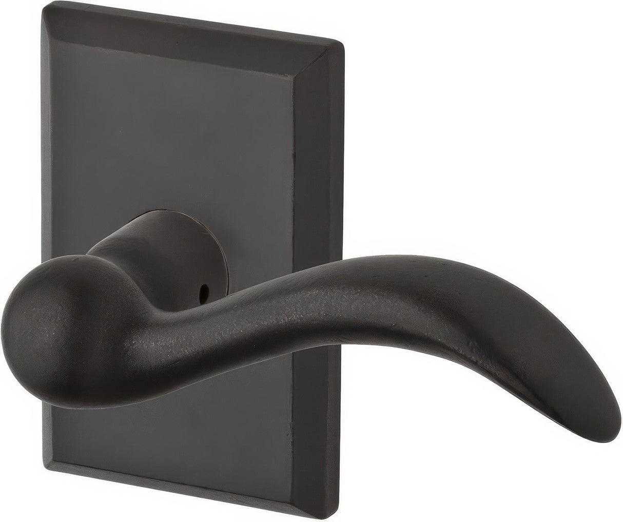 Baldwin ENARCRSR481 dark bronze keyed entry door lever