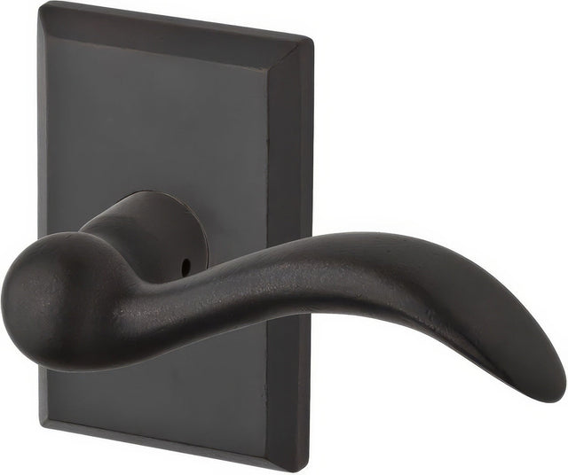 Baldwin ENARCRSR481 dark bronze keyed entry door lever