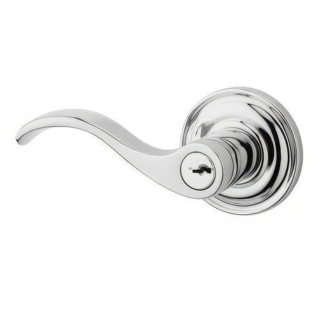 Baldwin ENCURTRR260 polished chrome keyed entry door lever