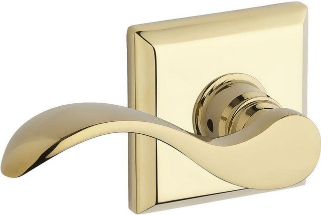 Baldwin ENCURTSR003 polished brass keyed entry door lever