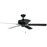 Craftmade END52MBK5P matte black ceiling fan blades included