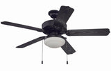 Craftmade END52MBK5PC1 matte black ceiling fan blades included