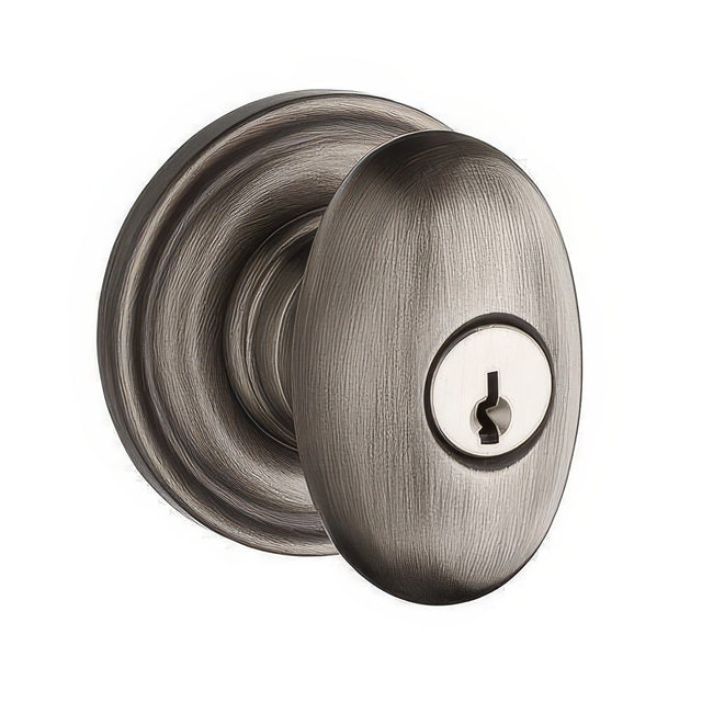 Baldwin ENELLTRR152 matte antique nickel keyed entry door knob