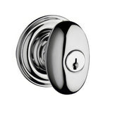 Baldwin ENELLTRR260 polished chrome keyed entry door knob