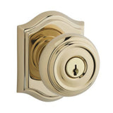 Baldwin ENTRATAR003 polished brass keyed entry door knob