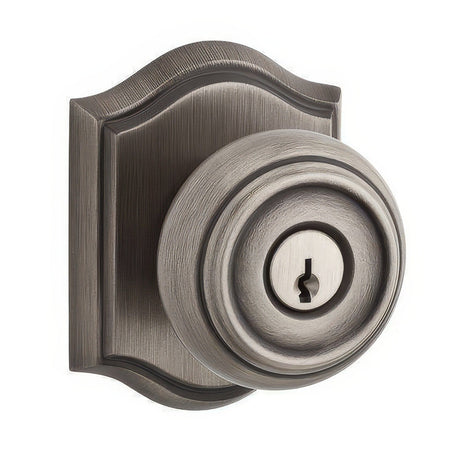 Baldwin ENTRATAR152 matte antique nickel keyed entry door knob