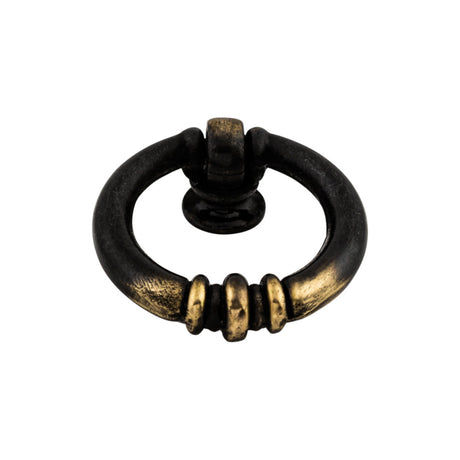 Top Knobs M176 Newton Ring 1 5/8" Length Round Knob Dark Antique Brass