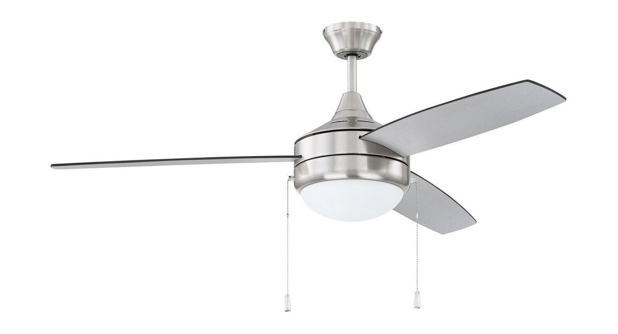 Craftmade EPHA52BNK3-BNGW brushed polished nickel ceiling fan blades included