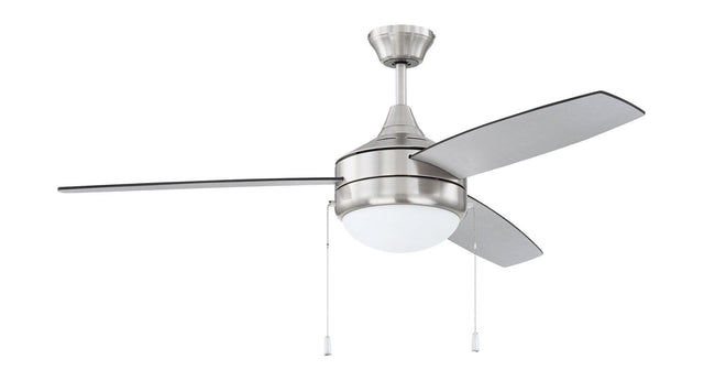 Craftmade EPHA52BNK3-BNGW brushed polished nickel ceiling fan blades included