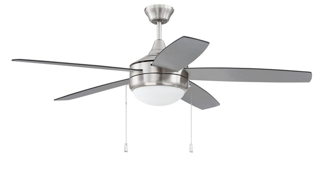 Craftmade EPHA52BNK5-BNGW brushed polished nickel ceiling fan blades included