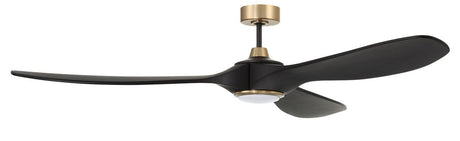 Craftmade EVY84FBSB3 84" Envy Ceiling Fan in Flat Black / Satin Brass
