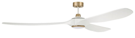 Craftmade EVY84WSB3 84" Envy Ceiling Fan in White / Satin Brass