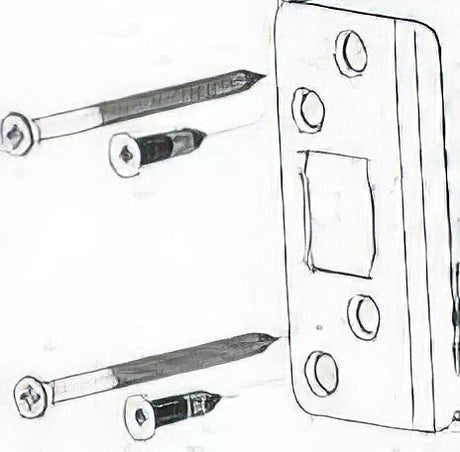 Better Home Products EXDESTDB strikeplate in polished brass, additional view
