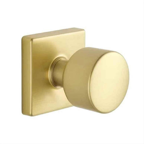 Expressions by Emtek EE3310PGMB Dummy Lock with Page Knob and Square Rose EE3310PGSB Satin Brass