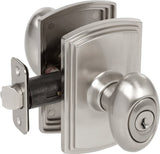 Delaney Hardware 360501 Delaney BP-100T-CN Italian Collection Canova Series Keyed Entry Door Knob Set Satin Nickel