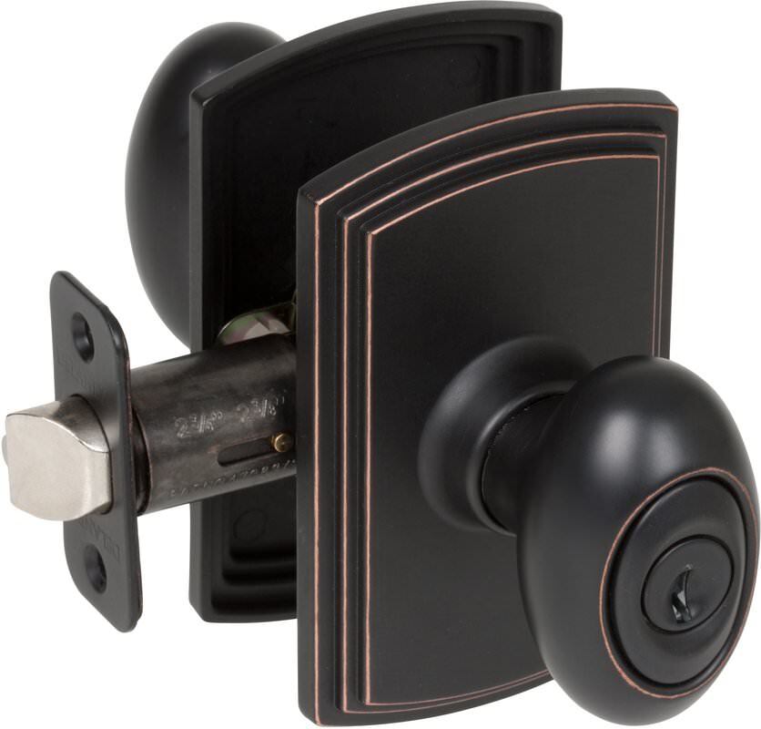 Delaney Hardware 360507 Delaney BP-100T-CN Italian Collection Canova Series Keyed Entry Door Knob Set Oil Rubbed Bronze