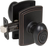 Delaney Hardware 360507 Delaney BP-100T-CN Italian Collection Canova Series Keyed Entry Door Knob Set Oil Rubbed Bronze