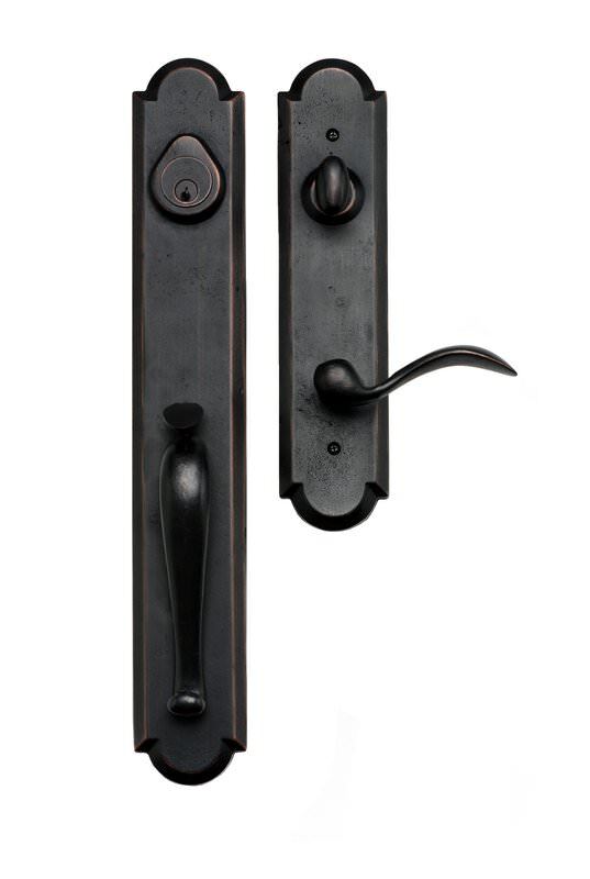 Delaney Hardware 660700 Delaney BP-600-VI SandCast Collection Valero Series Single Cylinder Door Handle Set Aged Bronze