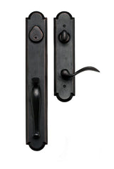 Delaney Hardware 660700 Delaney BP-600-VI SandCast Collection Valero Series Single Cylinder Door Handle Set Aged Bronze