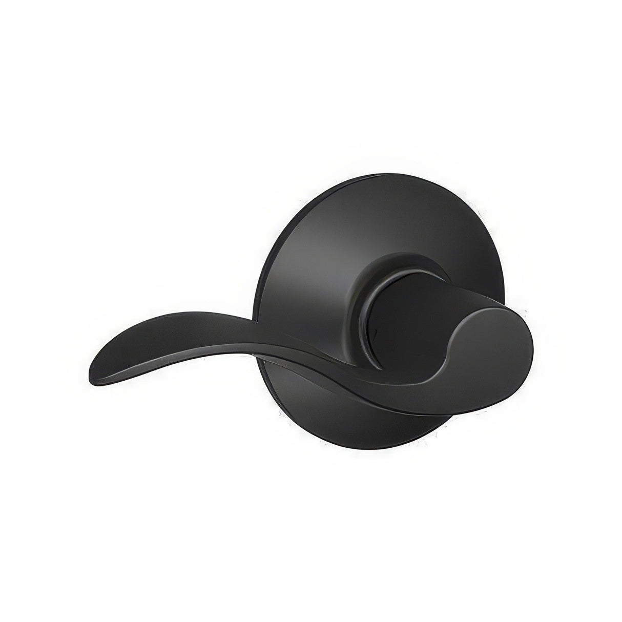 Schlage F10ACC622 matte black passage door lever