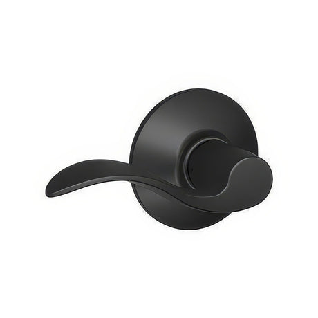 Schlage F10ACC622 matte black passage door lever
