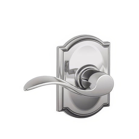 Schlage F10ACC625CAM polished chrome passage door lever