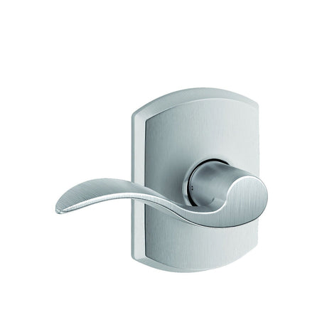 Schlage F10ACC626GRW satin chrome passage door lever