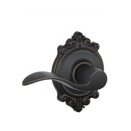Schlage F10ACC716BRK aged bronze passage door lever