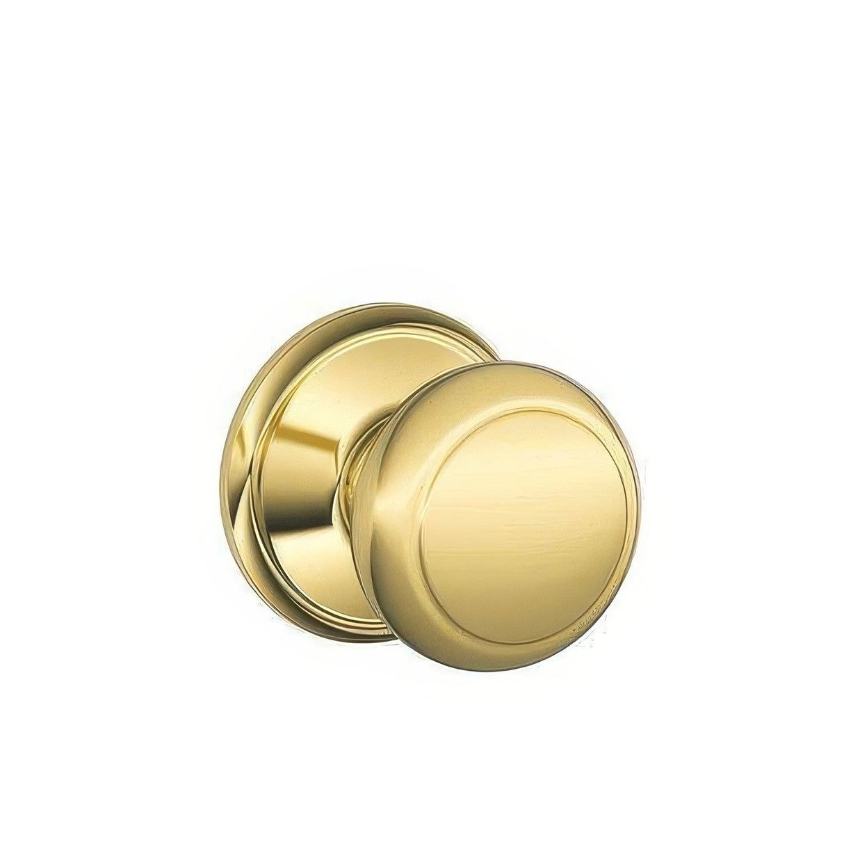 Schlage F10AND605 polished brass passage door knob