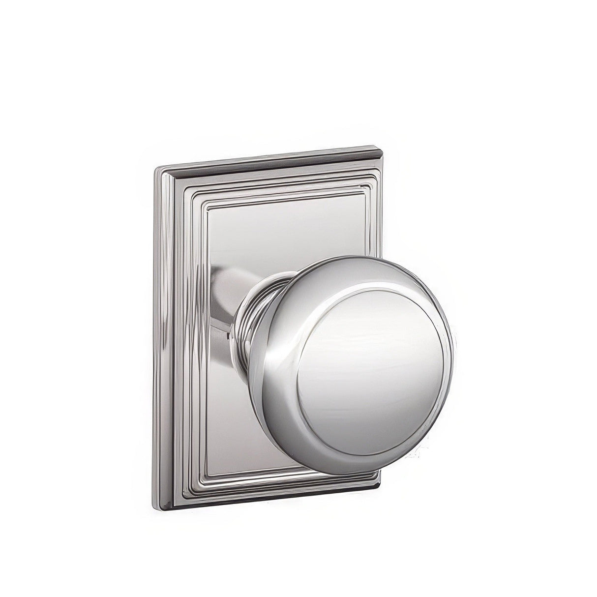 Schlage F10AND625ADD polished chrome passage door knob