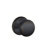 Schlage F10AND716 aged bronze passage door knob