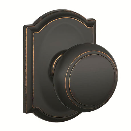 Schlage F10AND716CAM aged bronze passage door knob