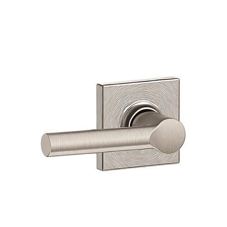 Schlage F10BRW619COL satin nickel passage door lever