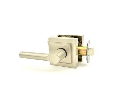 Schlage F10BRW619ULD satin nickel passage door lever