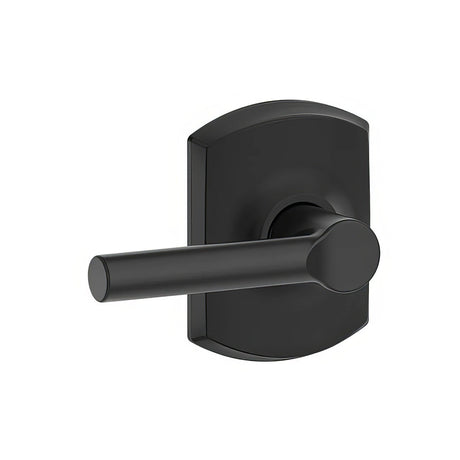 Schlage F10BRW622GRW matte black passage door lever