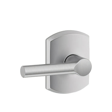 Schlage F10BRW626GRW satin chrome passage door lever