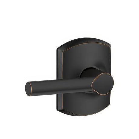 Schlage F10BRW716GRW aged bronze passage door lever