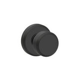 Schlage F10BWE622GSN matte black passage door knob