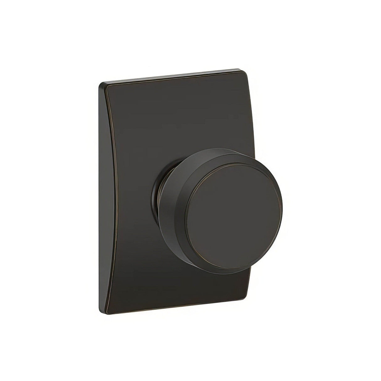 Schlage F10BWE716CEN aged bronze passage door knob