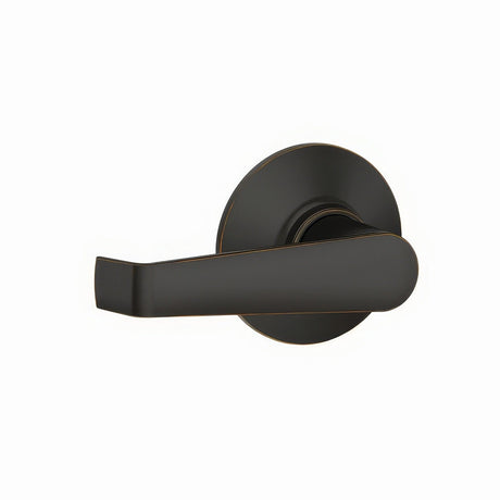 Schlage F10ELA716 aged bronze passage door lever