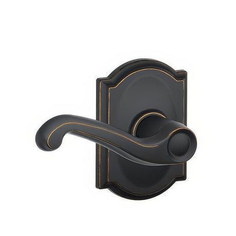 Schlage F10FLA716CAM aged bronze passage door lever