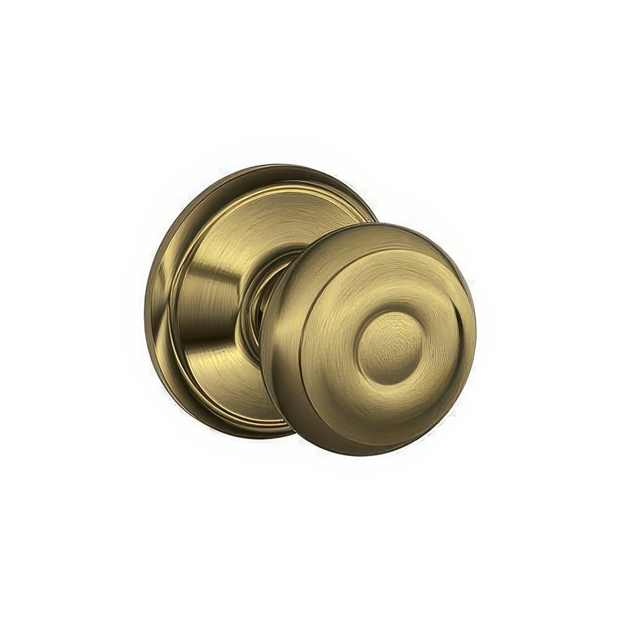 Schlage F10GEO609 antique brass passage door knob